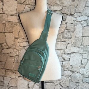 Teal crossbody bag